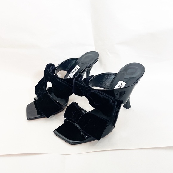 Jimmy Choo Flaca 100mm Velvet Bow Heels - Picture 4 of 9